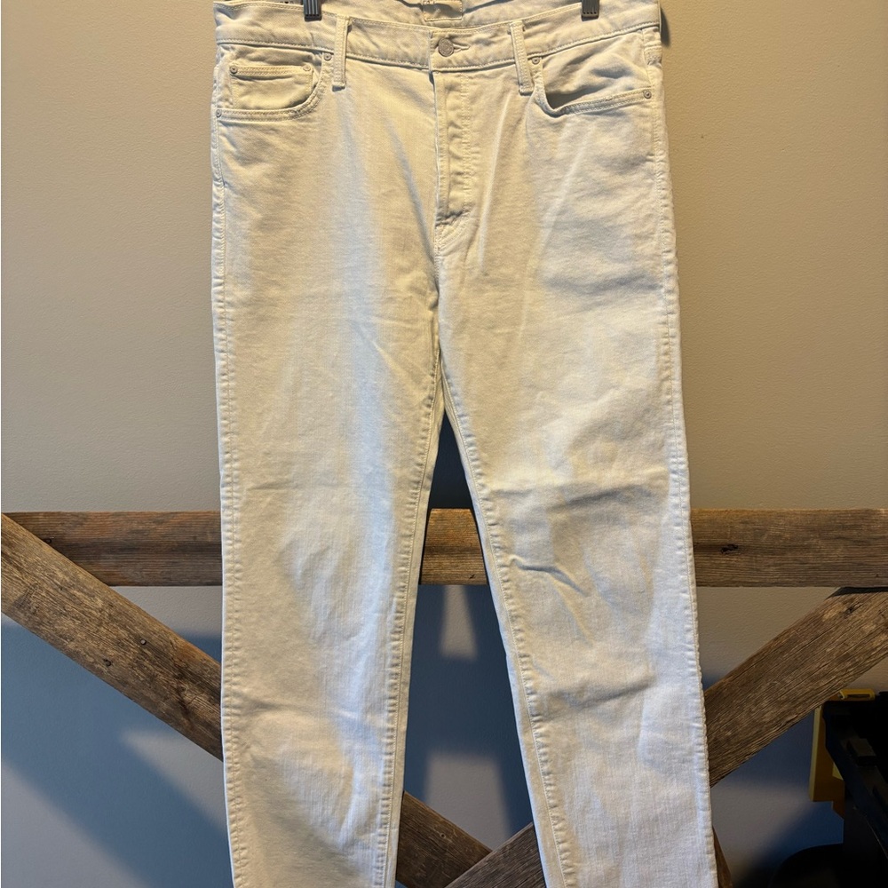 MOTHER Women's Cream Slim Jeans